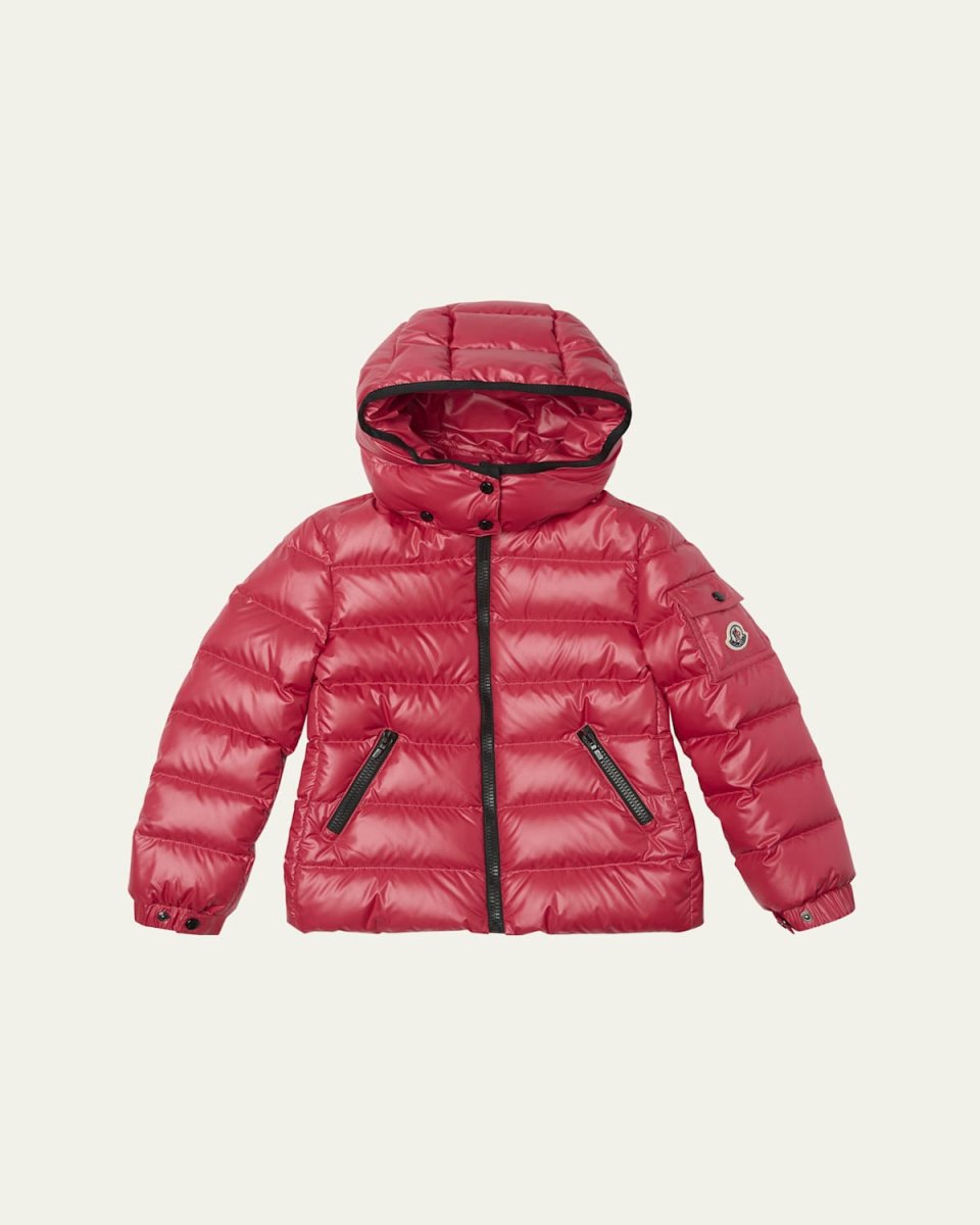 Girl's Bady Short Hooded Down Puffer Jacket, Size 4-14